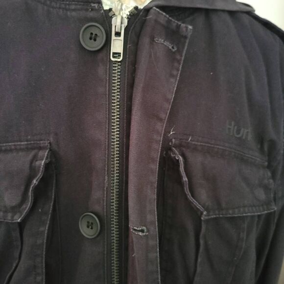 Hurley Black Cotton Denim Warm Lining Jean Jacket - Picture 8 of 13